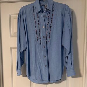 Embroidered Button Down Shirt